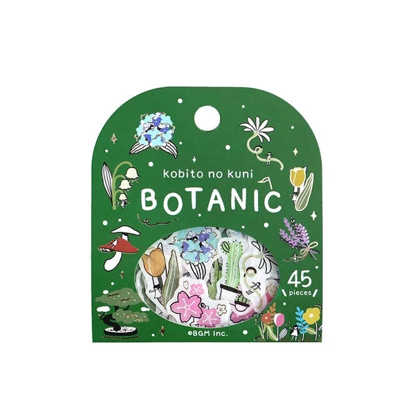 BGM Botanic Flake Stickers from the Kobito no Kuni Collection - Paper Kooka Stationery Australia