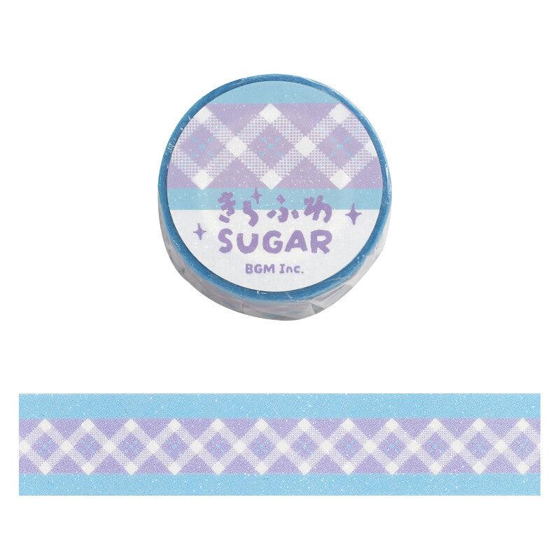 BGM Lavender Check washi tape with blue and purple pastel pattern - Paper Kooka Stationery Australia