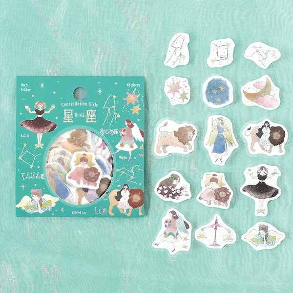 Constellation Girls Stickers | Leo & Virgo & Libra