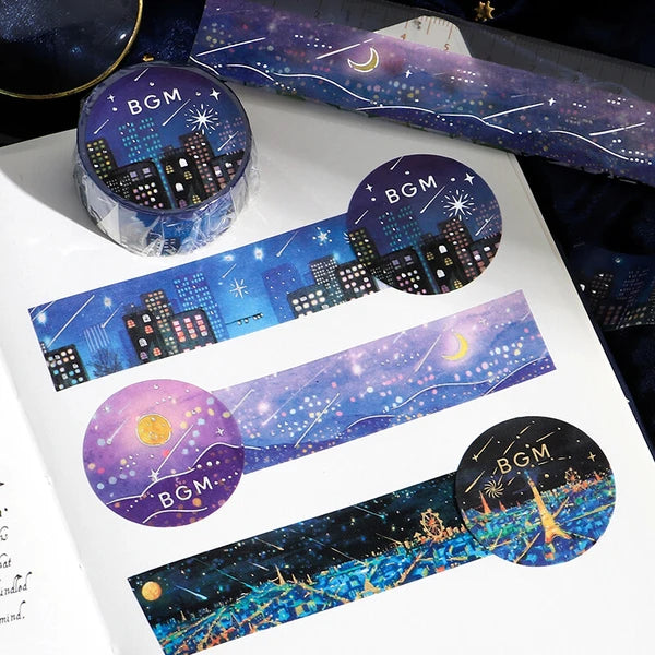 BGM Light - Night of Shooting Stars washi tape collection - Paper Kooka Australia