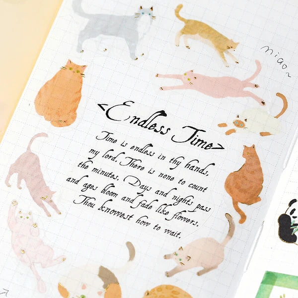 BGM Lots of Cats Flake Stickers for journaling and scrapbooking - Paper Kooka Australia