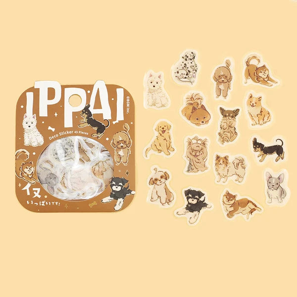 BGM Lots of Dogs Flake Stickers 15 designs - Paper Kooka Australia
