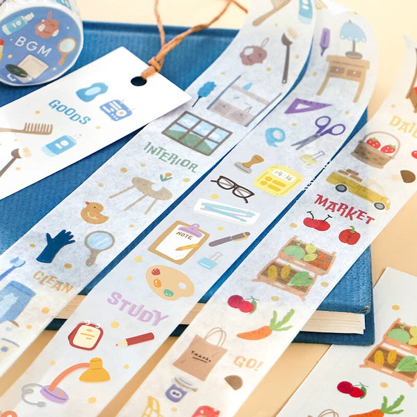 BGM Market - Open for business wide washi tape collection - Paper Kooka Stationery Australia