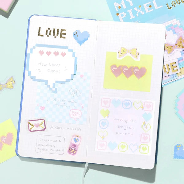 BGM Message My Pixel Memo Stickers - Paper Kooka Stationery Shop Australia