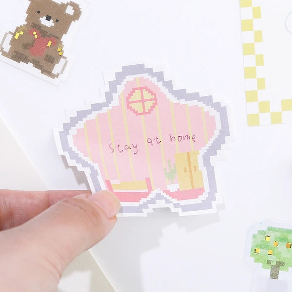 BGM Minature House Dayo My Pixel Memo Stickers Collection - Paper Kooka Stationery Shop Australia