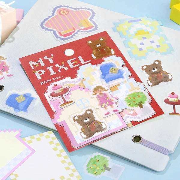 BGM Minature House Dayo My Pixel Memo Stickers Collection - Paper Kooka Stationery Shop Australia