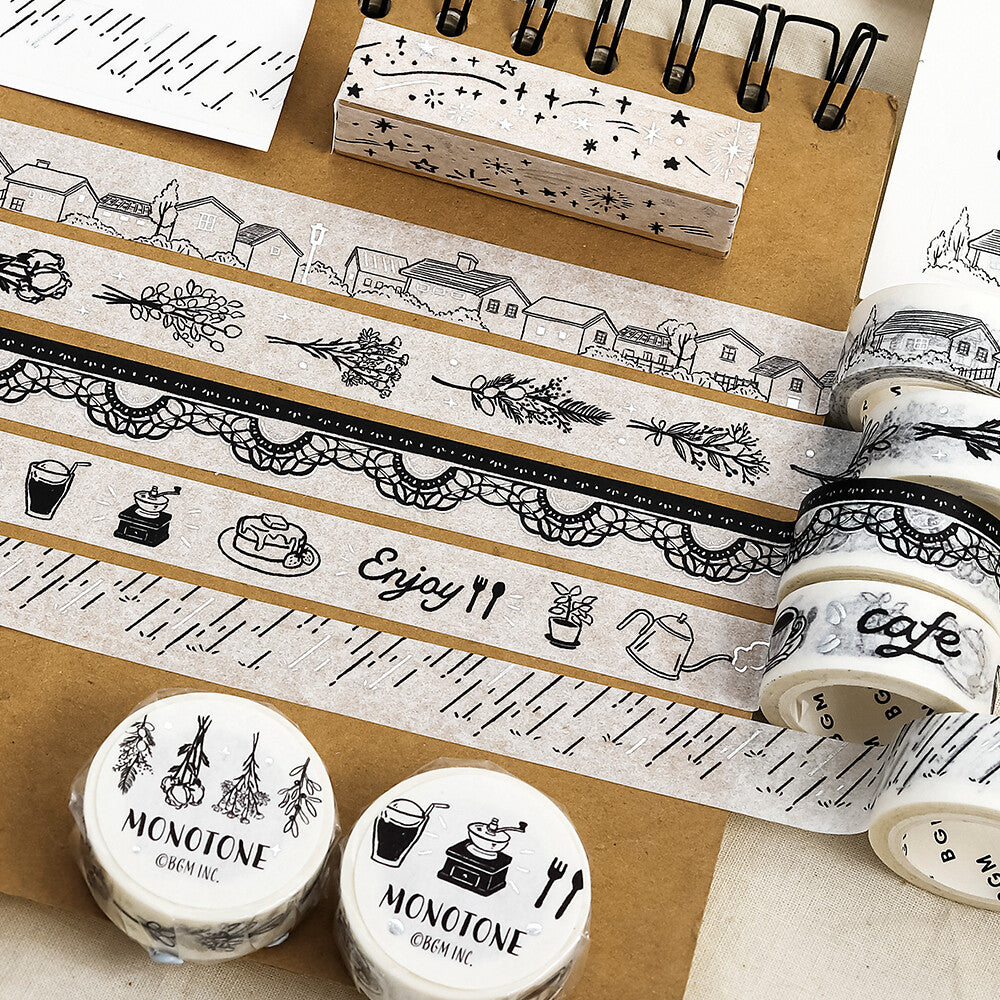 BGM Monotone washi tape collection - Paper Kooka Stationery Store Australia