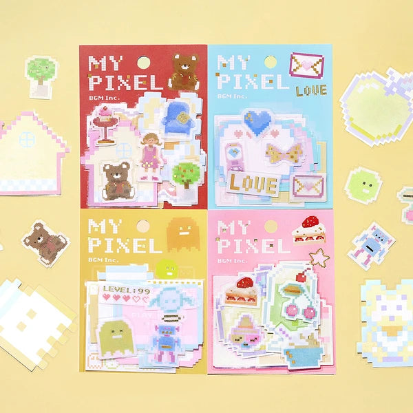 BGM My Pixel Memo Stickers Collection - Paper Kooka Stationery Shop Australia