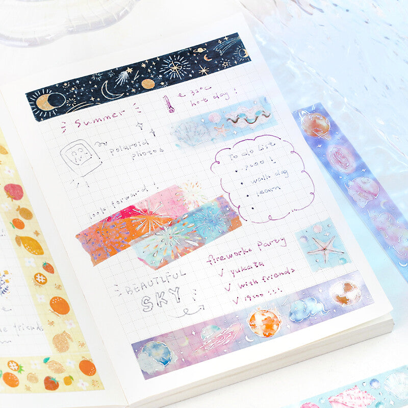 BGM On a Starry Night washi tape for journaling and scrapbooking - Paper Kooka Australia