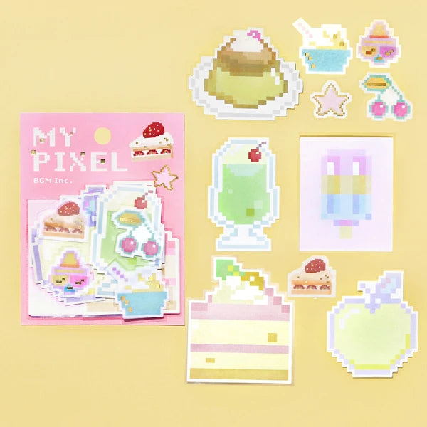 BGM Oyattabemasho My Pixel Memo Stickers - Paper Kooka Stationery Shop Australia