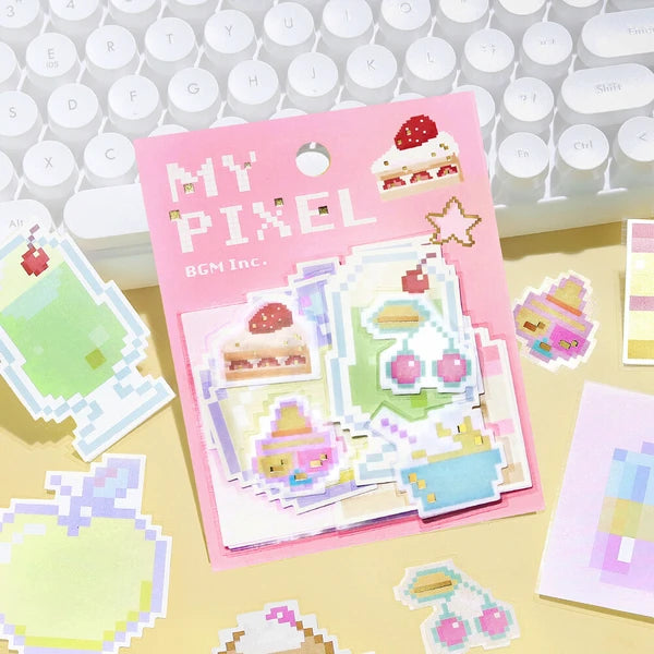 BGM Oyattabemasho My Pixel Memo Stickers - Paper Kooka Stationery Shop Australia