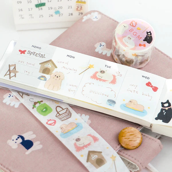 BGM Pet - Open for business wide washi tape for journaling - Paper Kooka Stationery Australia