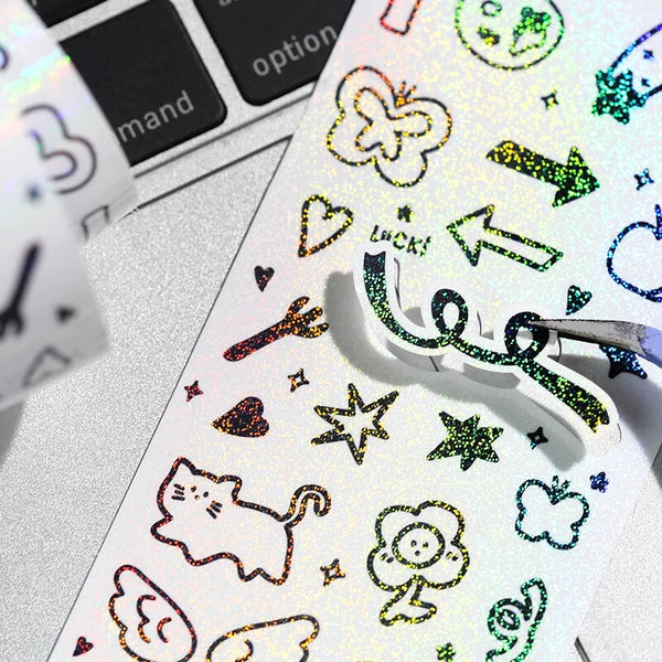 BGM Petit Stickers Collection - Daily Stickers holographic- Paper Kooka Stationery Australia