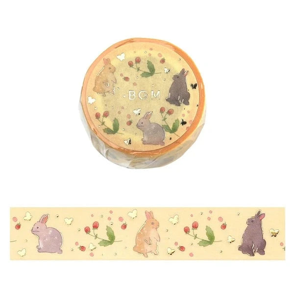 BGM Raspberry - Rabbit Country Collection washi tape - Paper Kooka Stationery Australia