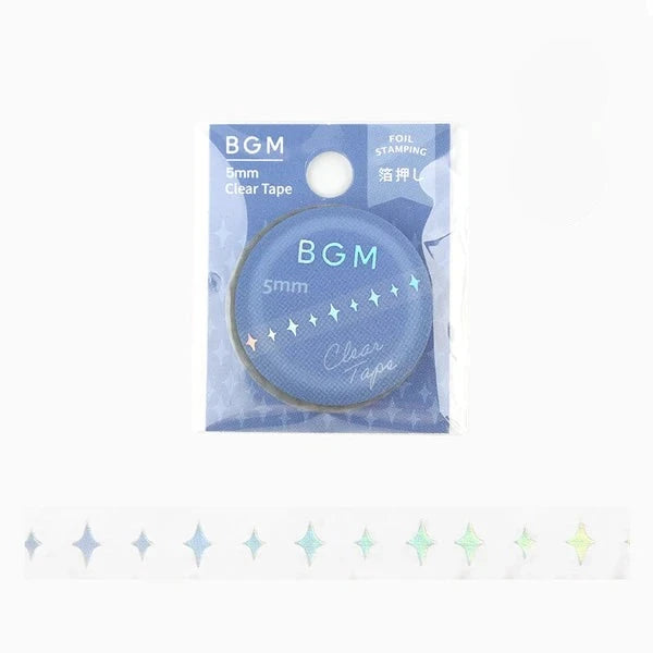 BGM Returning Star thin clear PET tape - Paper Kooka Stationery Australia