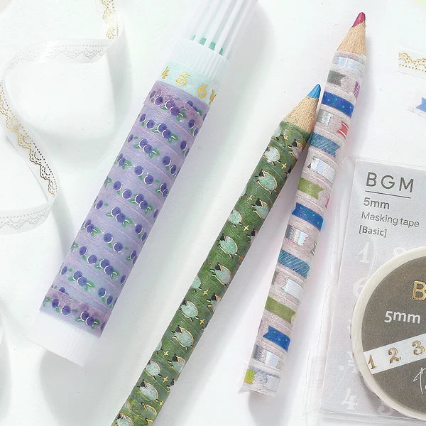 BGM Ribbon Index thin washi tape - Paper Kooka Stationery Shop Australia