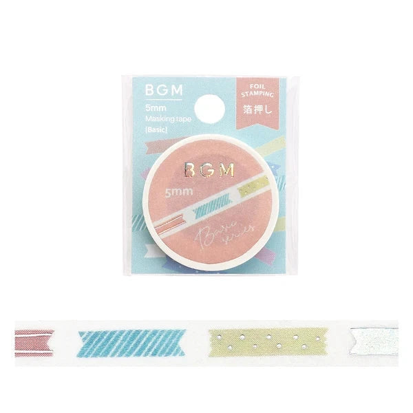 BGM Ribbon Index thin washi tape - Paper Kooka Stationery Shop Australia