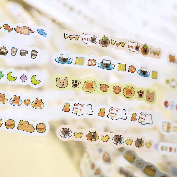 BGM Orange Roll Seal Mini Linea Stickers - Paper Kooka Stationery Shop Australia