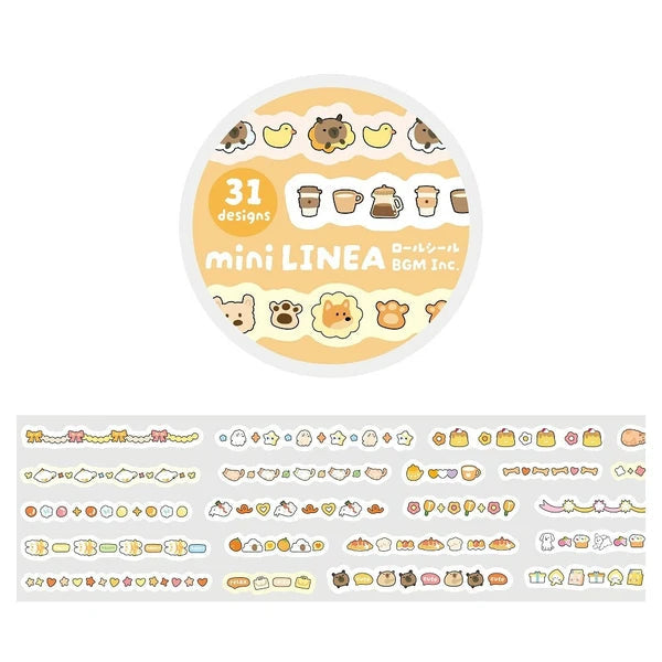 BGM Mini Linea Roll Stickers - Orange | Paper Kooka