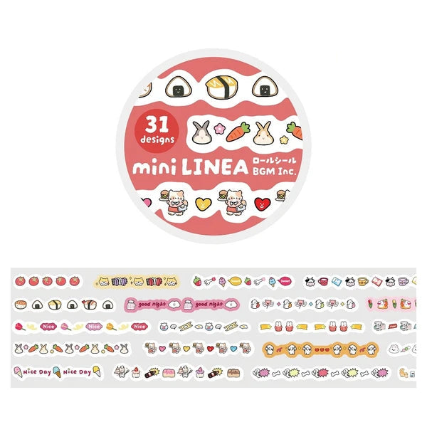 BGM Red Roll Seal Mini Linea Stickers - Paper Kooka Stationery Shop Australia