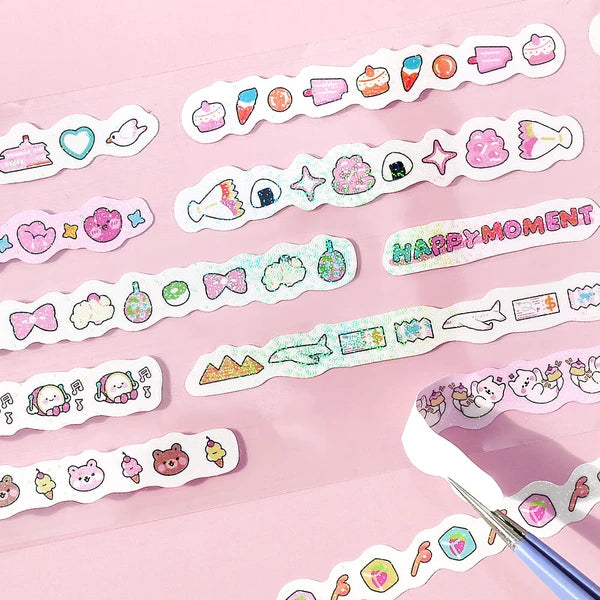 BGM Rose Pink Roll Seal Mini Linea Stickers - Paper Kooka Stationery Shop Australia