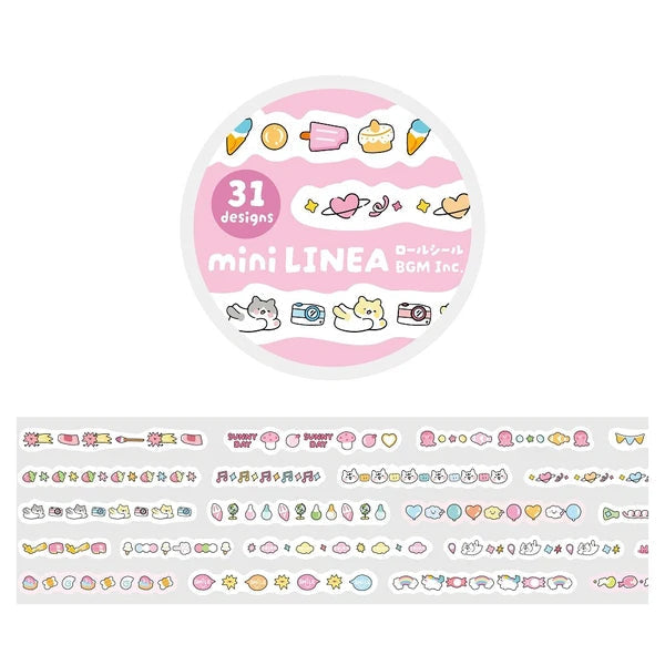 BGM Rose Pink Roll Seal Mini Linea Stickers - Paper Kooka Stationery Shop Australia