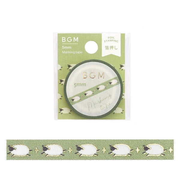 BGM Running sheep thin washi tape - Paper Kooka Stationery Shop Australia