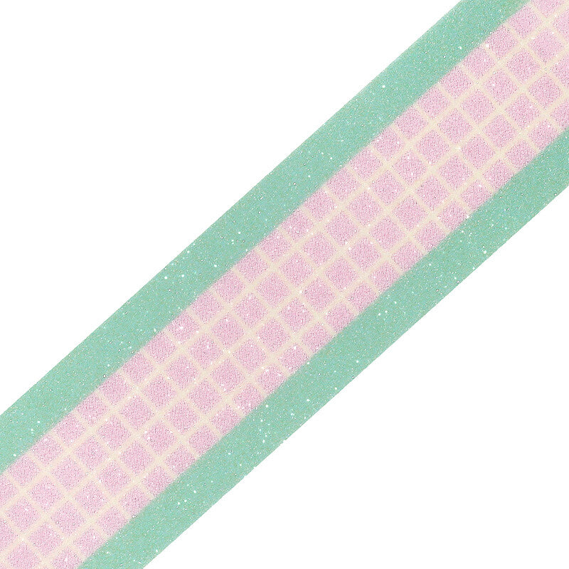 BGM Strawberry Soda Check decorating tape with pink and green pattern - Paper Kooka Stationery Shop Australia