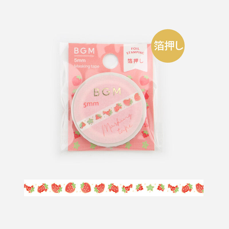 BGM Strawberry thin washi tape - Paper Kooka Australia