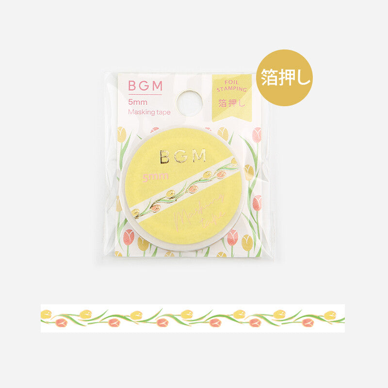 BGM Tulips thin washi tape - Paper Kooka Australia