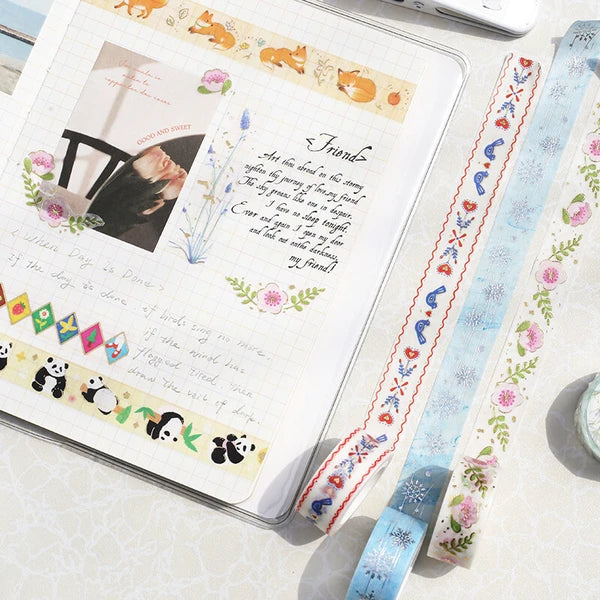 BGM Vintage Embroidery decorative tape for journaling - Paper Kooka Stationery Australia
