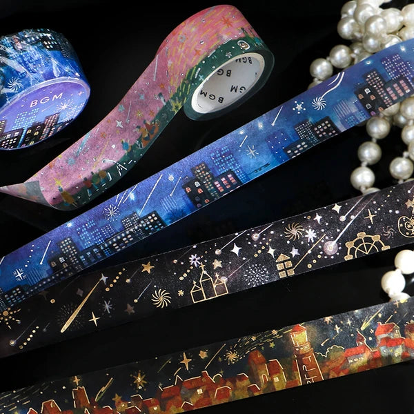 BGM Warm Lights - Night of Shooting Stars washi tape collection - Paper Kooka Australia