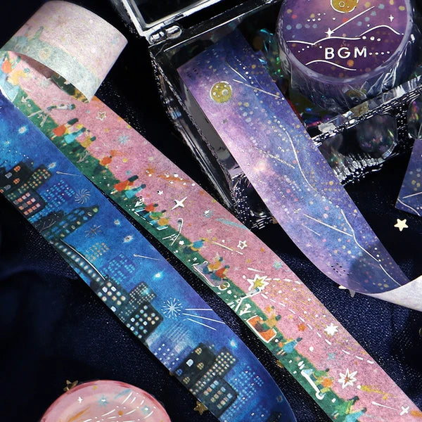 BGM Watching Stars - Night of Shooting Stars washi tape collection - Paper Kooka Australia