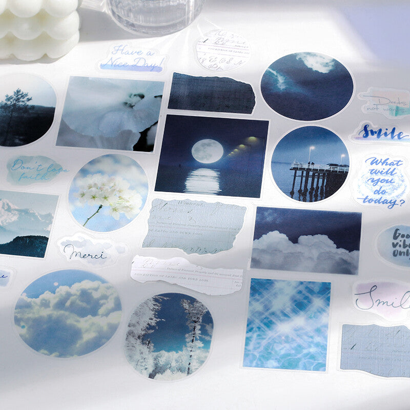White : Colourful Poem Tracing Paper Deco Stickers