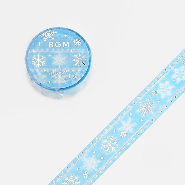BGM Winter Only Snow Embroidery washi tape - Paper Kooka Australia