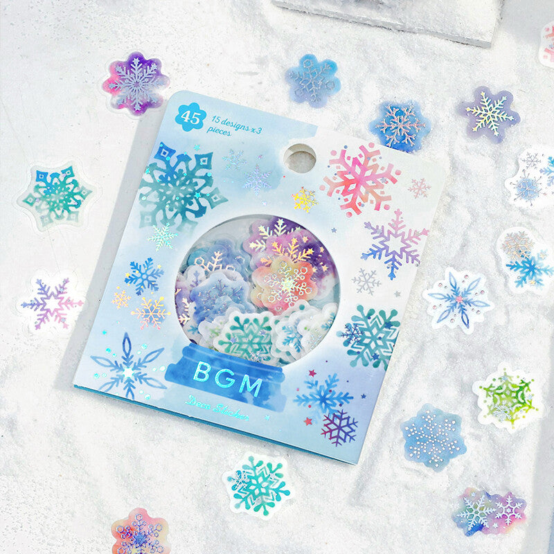 BGM Winter Only Snow Phantom Flake Stickers - Paper Kooka Australia