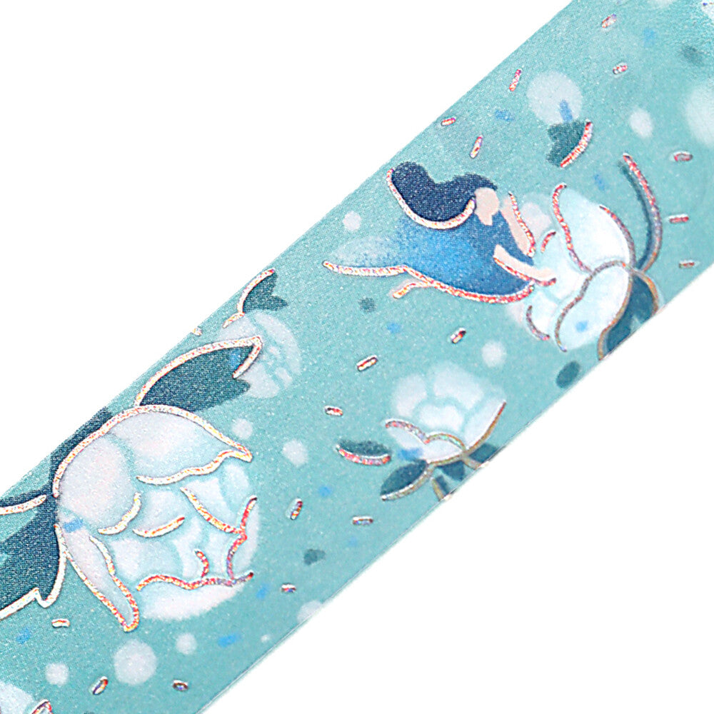 BGM Blue Dream washi tape from Flower Story Collection from Japan - Paper Kooka Australia