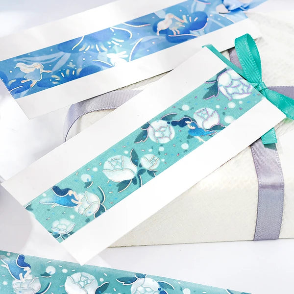 BGM Blue Dream washi tape from Flower Story Collection from Japan journaling - Paper Kooka Australia