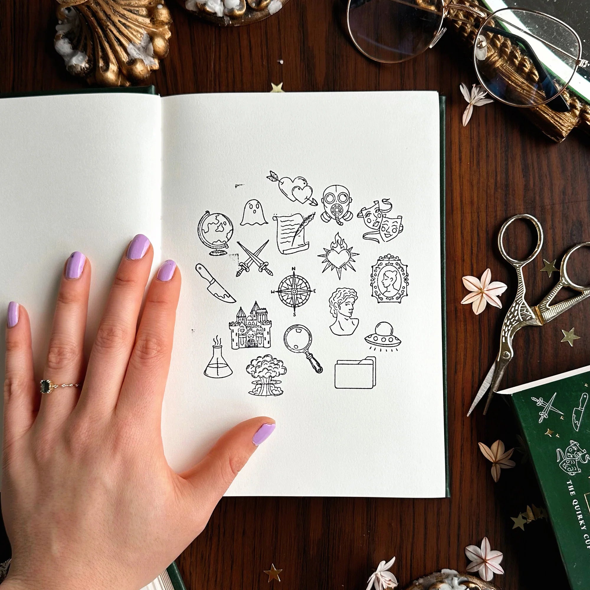 Book Genre Stamp Set by The Quirky Cup Collective - Paper Kooka Stationery Shop Australia