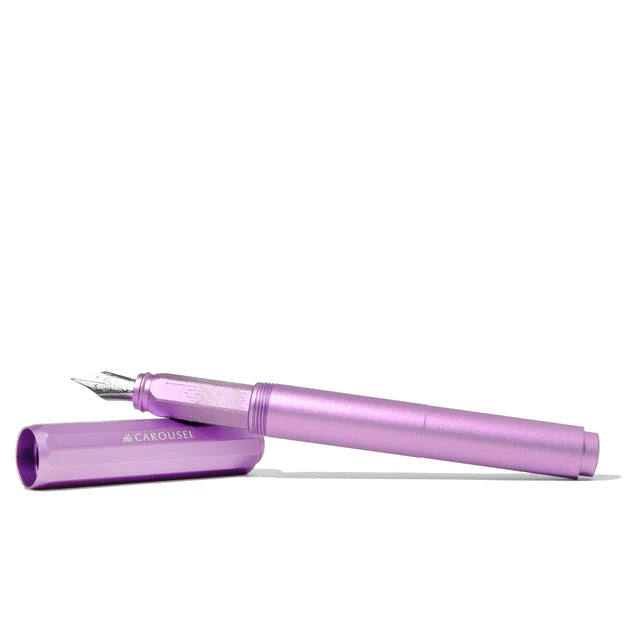 Ferris Wheel Press Aluminium Carousel Fountain Pen - Aurorealis pink/violet - Paper Kooka Stationery Australia