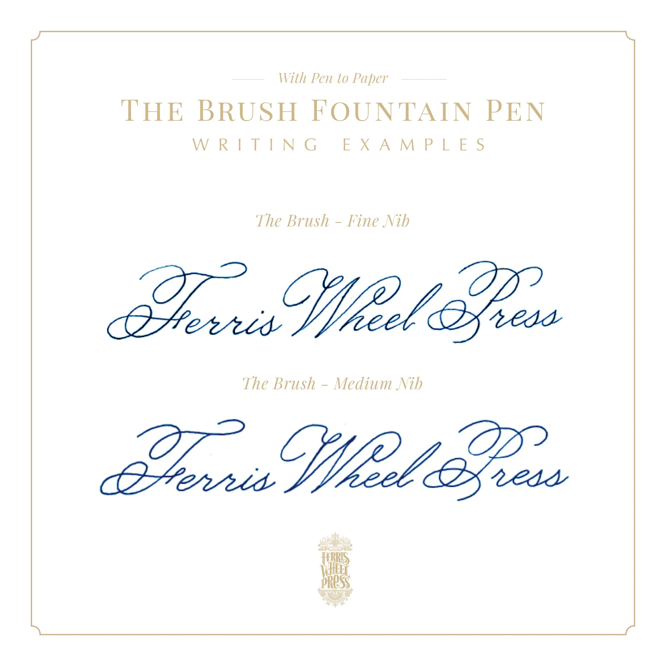 Ferris Wheel Press Persimmon Brush Fountain Pen writing sample - Paper Kooka Australia