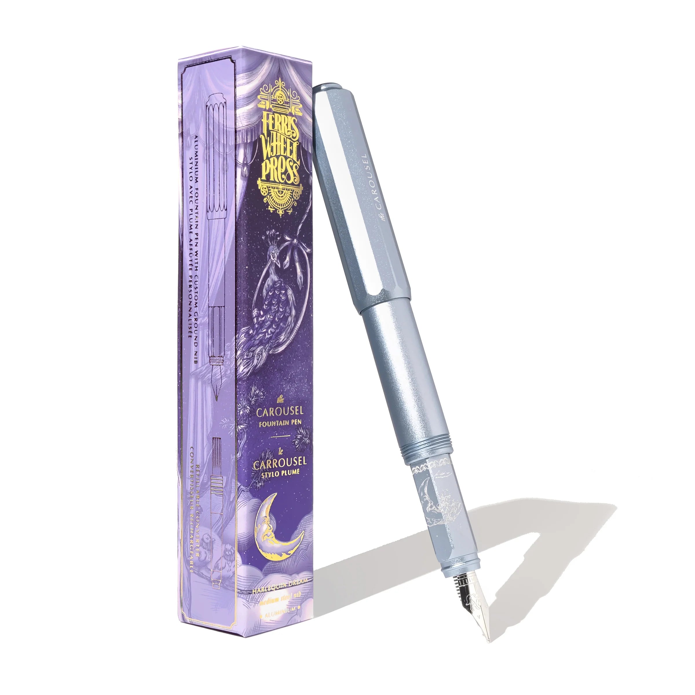 Ferris Wheel Press Harlequin Dream - Aluminium Carousel Fountain Pen with packaging - Paper Kooka Australia