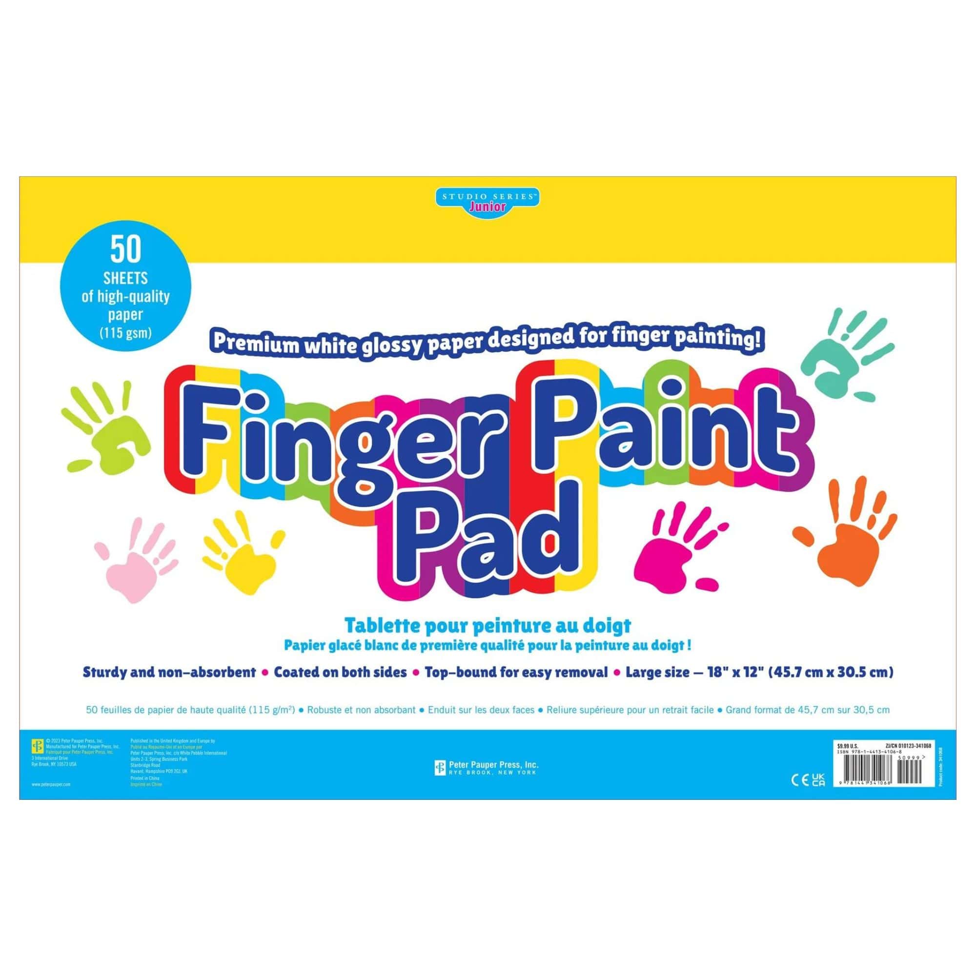 Peter Pauper Press A3 Junior Finger Paint Pad - 50 Sheets - Paper Kooka Australia