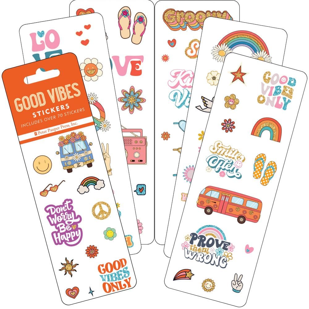 Good Vibes Sticker Set - 6 sheets - Paper Kooka Australia