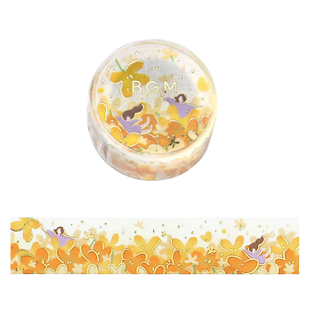 BGM Hana Bukiyuki washi tape from Flower Story Collection from Japan - Paper Kooka Australia