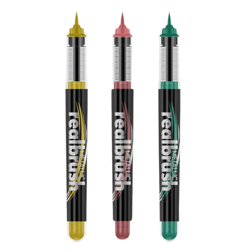 Karin Realbrush METALLIC Brush Pens Paper Kooka