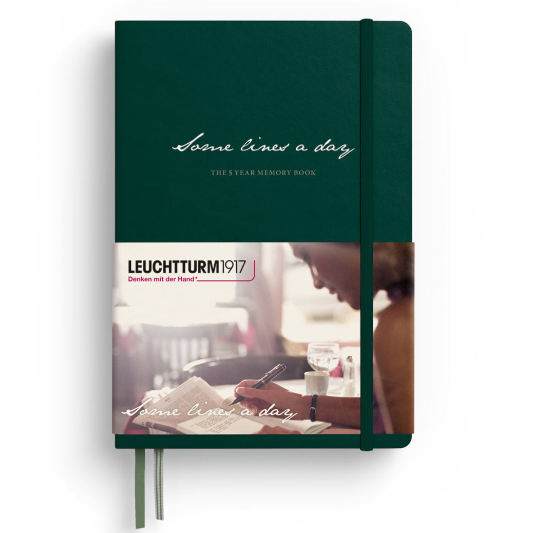 Leuchtturm1917 Some Lines A Day - 5 Year Diary Forest Green - Paper Kooka Stationery Shop Australia