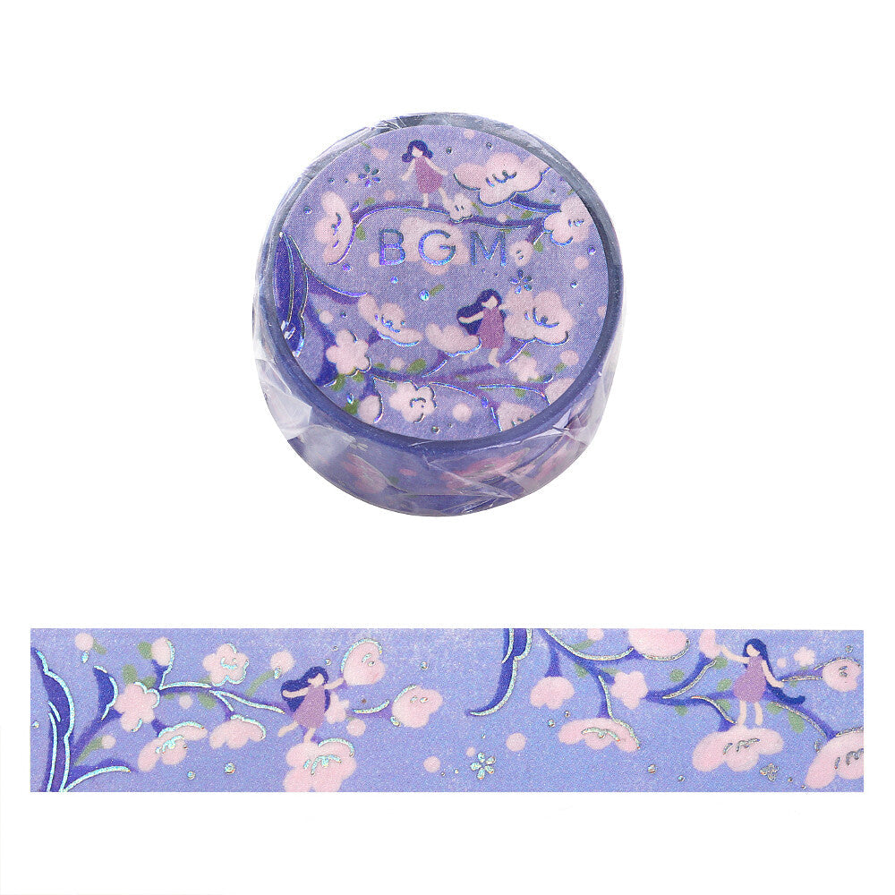 BGM Little Purple washi tape from the Flower Story Collection from BGM Japan - Paper Kooka Australia