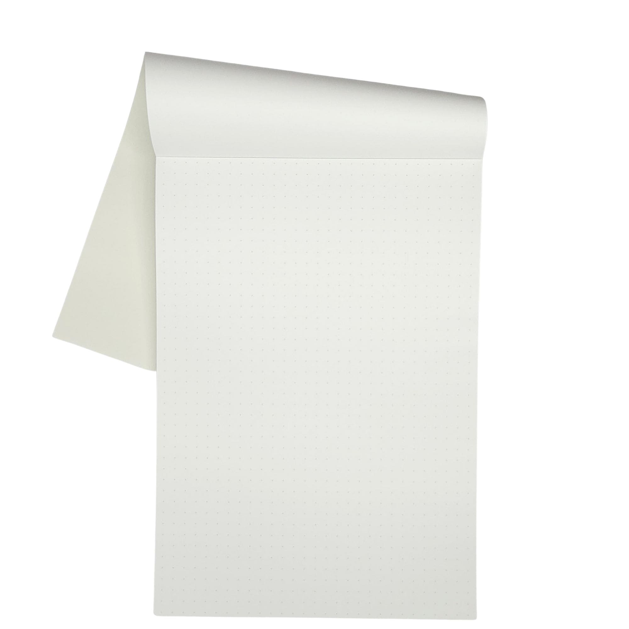 Midori A5 White Dotted Notepad open - Paper Kooka Australia