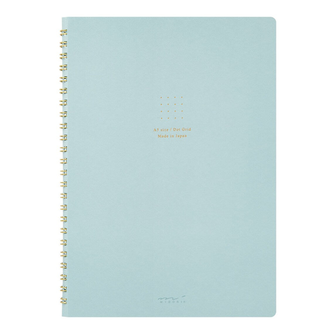 Midori Blue A5 Ring Dotted Notebook cover - Paper Kooka Australia